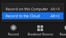 Zoom Record on Cloud